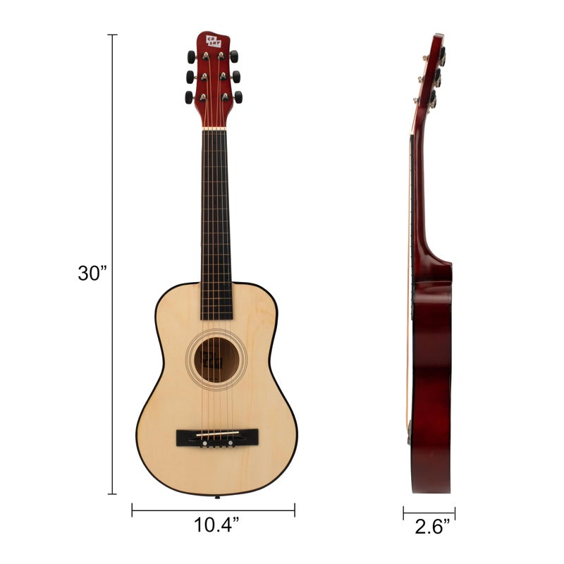 CB SKY 30" Wooden Acoustic Guitar for Kids/Boys/Girls/Beginners/Guitar for age 3-5 5-9 Natural - Image 4